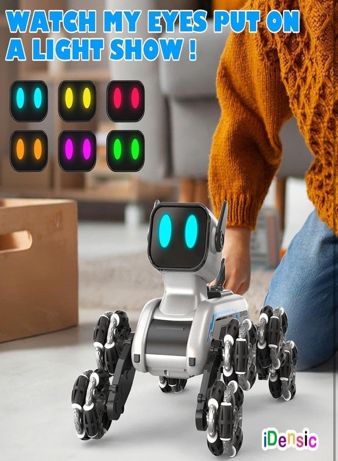 Brighterbee Smart RC Robot Dog Car 8WD - 2.4GHz Remote & Gesture Sensor Control, 360° Stunt Car with LED Lights & Music, Rechargeable Robot Toy for Kids.. - Image 5